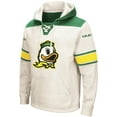 thumbnail image 2 of Men's Colosseum Cream Oregon Ducks 2.0 Lace-Up Pullover Hoodie, 2 of 4