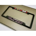 thumbnail image 5 of Iraq Afghanistan Combat Veteran with Ribbons Design - Domed Custom-Made Personalized Narrow (Thin) Top 4 Hole Metal Car License Plate Frame with Free caps - Black Frame (Qty: 1), 5 of 7