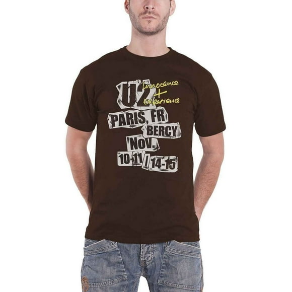 U2 Adulte I+E Paris Événement 2018 T-Shirt en Coton