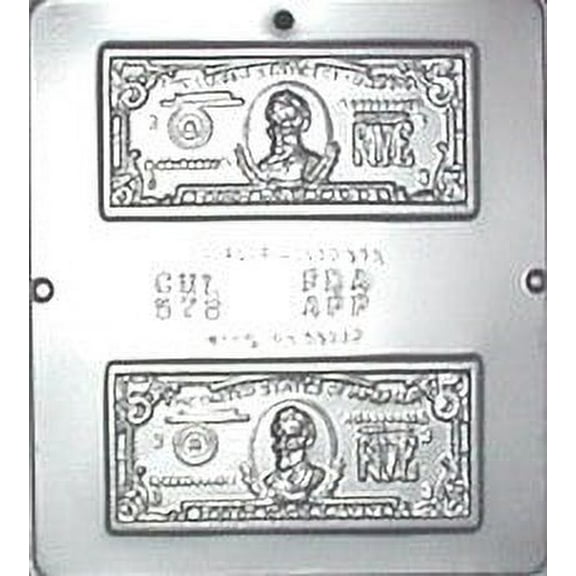 578 $5 Dollar Bill Chocolate Candy Mold