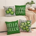 thumbnail image 2 of KCEHTA St Patricks Day Pillow Covers 18x18 Green Shamrock Pillowcase for Couch Sofa Bed Home Decor, 2 of 5