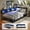 Black, variant on Guqiart Twin Corner RGB LED Lights Metal Daybed,Twin Size Metal Platform Bed Frame with Drawers