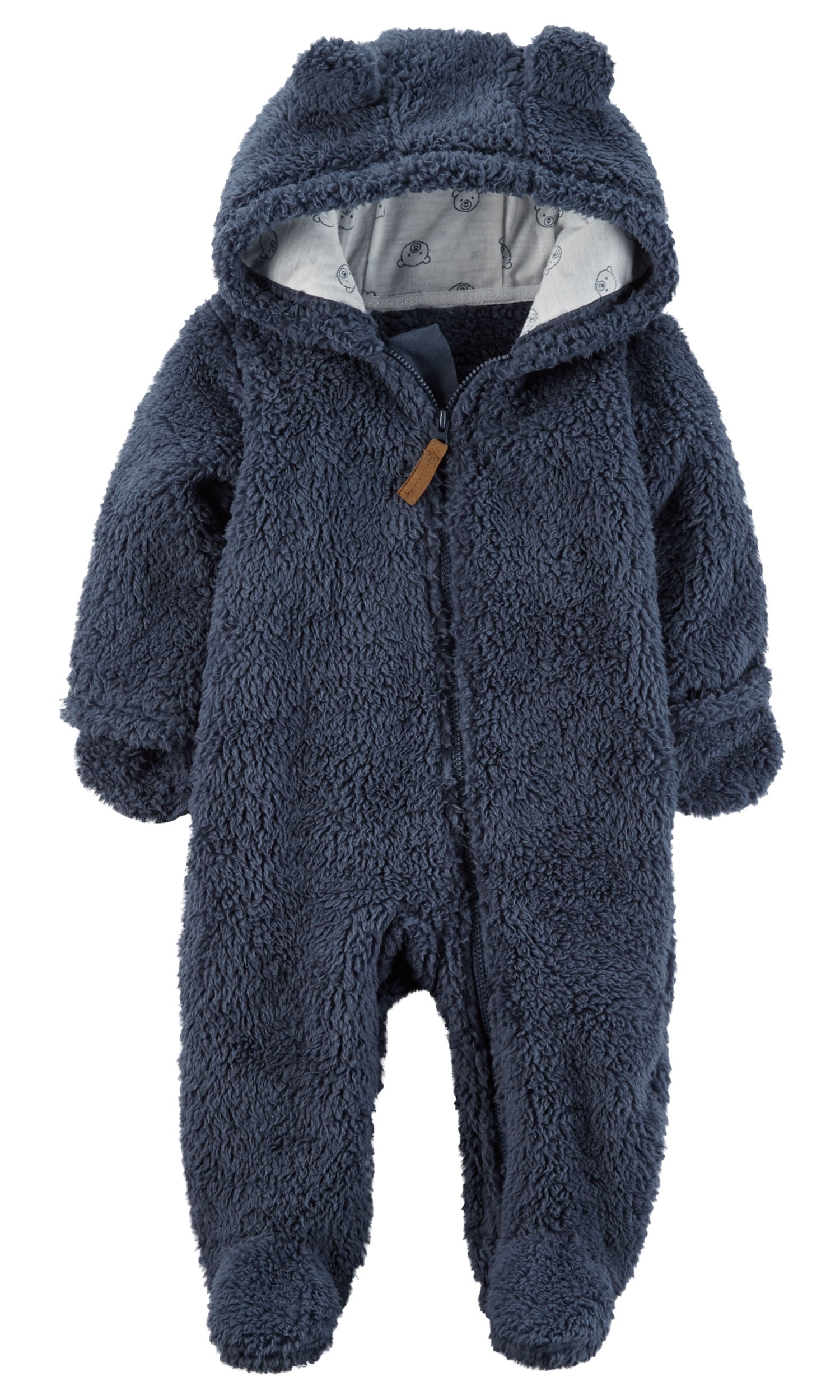 Carter's Carter's Baby Boys' Hooded Sherpa Bunting Blue 9 Months