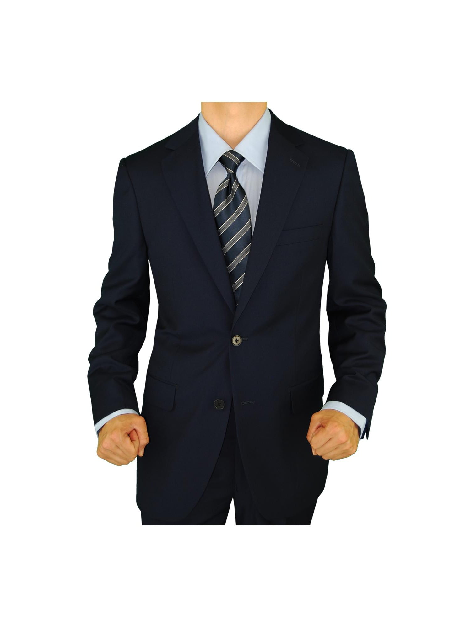 PL Men's Black/Navy Modern Fit Two-Button Blazer Suit Separate Jacket 