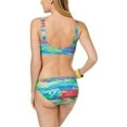thumbnail image 2 of Ralph Lauren CORAL/MULTI Ikat Print Side Ring Hipster Bikini Swim Bottom, US 8, 2 of 2