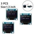 thumbnail image 2 of 3 Pieces OLED Module 128x64 Driver IIC Serial Self-Luminous Display Board Compatible，White, 2 of 8