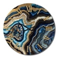 thumbnail image 2 of Designart "Gold Blue Geode Gems Mineral Radiance" Stone Geode Oversized Wall Clock, 2 of 5