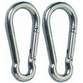 thumbnail image 2 of MarineNow Stainless Steel 316 Snap Hook Spring Loaded Link Carabiner Connector Marine Grade 10x100mm (4” x 3/8”), 01-Pack, 2 of 5