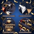 thumbnail image 4 of Gold Grad Cap Graduation Banner Burgundy Gold Balloons 2026 Grad Banner Confetti Decor Golden Lettering Graduation Backdrop for Graduation Ceremony Grad Party School Event, 4 of 9