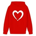 thumbnail image 2 of Eltusu Boys Valentines Hoodies, Heart Graphic Casual Relaxed Fit Long Sleeve Pullover Sweatshirts Red Size 3-14 T, 2 of 3