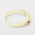 thumbnail image 5 of LBG British Made 10k Yellow Gold Natural Ruby & Diamond Womens Eternity Ring - 33 size options - Sizes 4 to 12 Available, 5 of 6