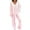 Pink, variant on Pejock Women's 2 Piece Outfits Casual V Neck Knit Wide Leg Sweater Lounge Set Sweatsuit Long Sleeve Solid Color Tops Warm Pajama Sets Pink XXL (US Size:12)