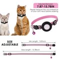 thumbnail image 2 of ASTRAEA AirTag Cat Collar Breakaway, Reflective Dog Kitten Collar with Air Tag Holder & Bell, Safety Strap for Girl Boy Cats, Pink, 2 of 9