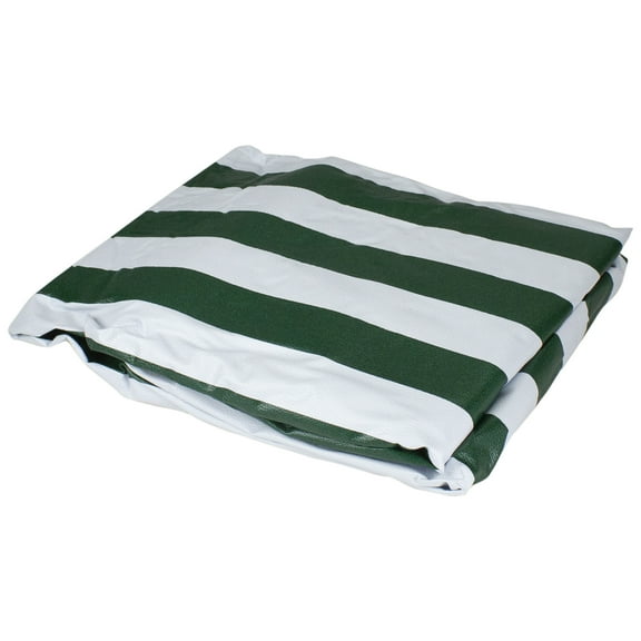81" Green and White Reversible Lounge Chair Cover