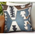 thumbnail image 2 of Plutus Brands PBRAO119-2222-DP 22 x 22 in. Wild Chumash Blue & Brown Geometric Luxury Outdoor & Indoor Throw Pillow, 2 of 3