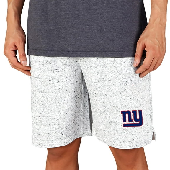Men's Concepts Sport White/Charcoal New York Giants Throttle Knit Jam Shorts