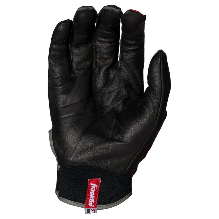 Franklin Sports MLB X Vent Pro Adult XL Batting Gloves Black Red