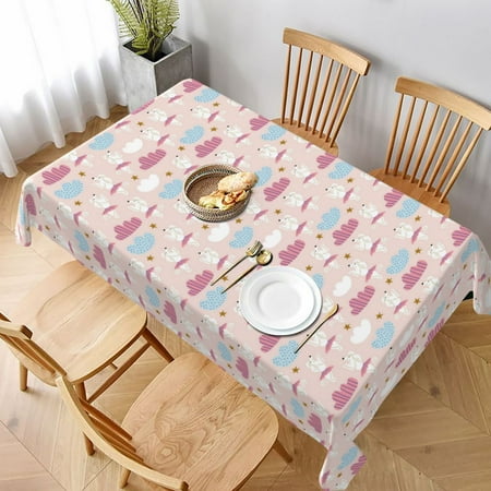 

Table Cloth Rectangle Table Poodle In Ballet Skirts Dancing Tablecloth 60 x 90 Inch Wrinkle Resistant Decorative Fabric Table Cover for Dining Party Indoor Outdoor