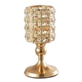 thumbnail image 2 of 3 piezas de candelabros de oro para bodas de cristal decoración de oficinas de iglesia BLESIY candelabros de escritorio de cristal, 2 of 8