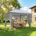 thumbnail image 2 of Outsunny 12' x 12' Pop-up Tent Gazebo Instant Canopy, Light Grey, 2 of 10