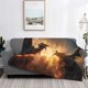 thumbnail image 2 of Balery Castle Cool Fire Dragon Manta de Franela con Dibujo, Lujo Ultra Suave y Cálido, Antipelusa y Resistente a las Arrugas para Cama, Sofá, Camping -80"x60", 2 of 6