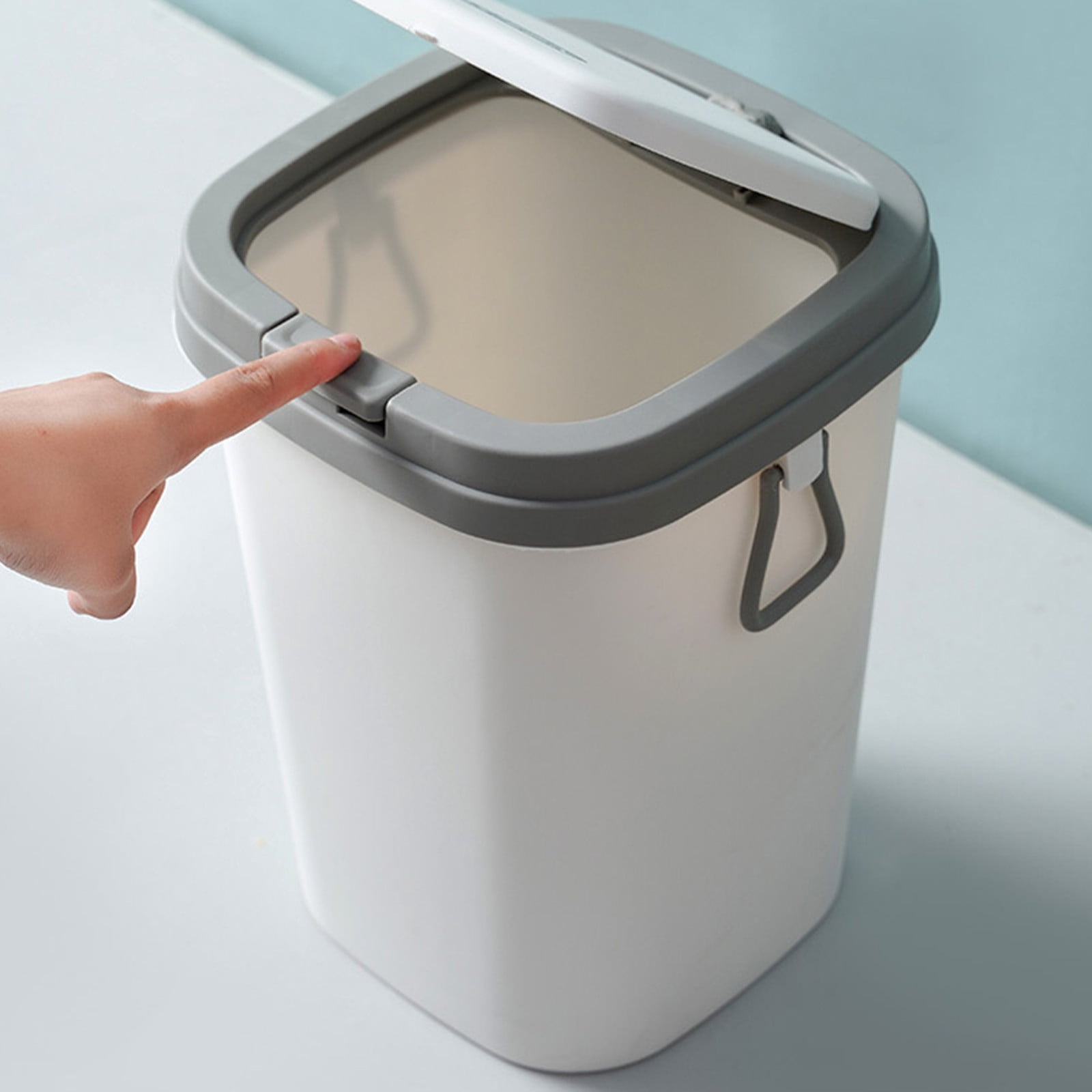 Odor Blocking Bathroom Trash Can with Lid, Large Capacity Square Thickened Bin for Living Room or Bedroom, Durable Waste Container for Household Organization Daily Hot Picks & Limited-Time Offers