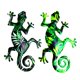 thumbnail image 5 of 2 piezas de arte de pared de Gecko pintado a mano para colgar en la pared, escultura de lagarto, sala de porche Sunnimix Arte de pared de hierro al aire libre, 5 of 7