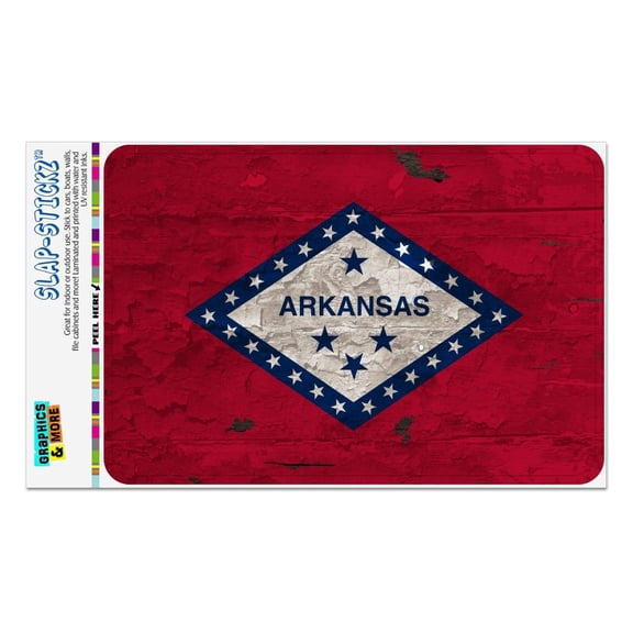 Rustic Arkansas State Flag Distressed USA Home Business Office Sign