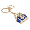 thumbnail image 2 of Llavero para mujer, bolso de diamante, llaveros personalizados para mujeres y niñas, llavero de coche, bolsos artesanales, azul, 2 of 5