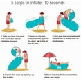 thumbnail image 2 of Inflatable Lazy Air Bed Lounger Couch Chair Sofa Camping Beach Bean Bag, 2 of 3