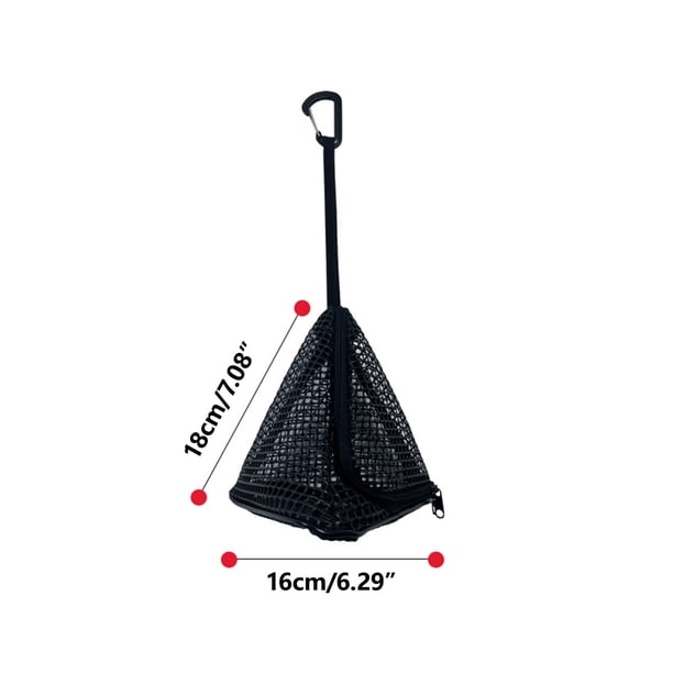 Wmhnj Red de secado triangular plegable de PVC con doble cremallera y anilla en D, gran capacidad, almacenamiento porttil para camping, senderismo, picnic y viajes.