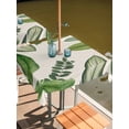 thumbnail image 2 of Outdoor Tablecloth with Umbrella Hole for Patio/Picnic/Party/Camping, Green Leaves Waterproof Table Cloth Square Cover Washable, Tropical Summer Botanical Watercolor Elegant Rustic (54"x 54"), 2 of 8