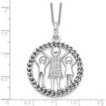 thumbnail image 3 of Sterling Silver Antiqued Knitted Together By Love 18In Necklace Made In China qsx280, 3 of 5