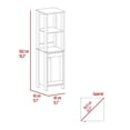 thumbnail image 2 of FM FURNITURE Arctic 16"W Modern Engineered Wood Linen Cabinet in Light Gray, 2 of 8