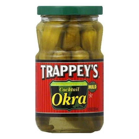 Trappey's Okra Pickled Mild, 12 OZ (Pack of 6)