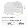 thumbnail image 2 of KFFKFF Tunnel Greenhouse, Dimensions 9.6x6.4x6.2 ft, Featuring a Durable Galvanized Steel Frame and White PE Covering, Equipped with a Roll-up Zipper Door and Six Ventilation Windows, 2 of 9