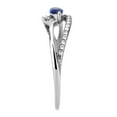 thumbnail image 3 of High polished (no plating) Stainless Steel Ring with AAA Grade CZ in London Blue for Women Style DA122, 3 of 4
