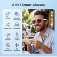 thumbnail image 4 of Gafas inteligentes Bluetooth MNVOEQ con traducción de voz por IA e IP65, 4 of 9