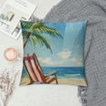 thumbnail image 2 of Fenyluxe  Summer Decor Pillow Covers Hello Sunshine Beach Vibes Throw Pillow Case Holiday Beach Decorative Cushion Case for Outdoor Activity Sofa Home Farmhouse Couch Office 20x20in, 2 of 5