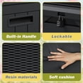 thumbnail image 6 of Homall 100-Gallon Outdoor Resin Deck Box for All-Weather Use Lockable Waterproof Storage Solution with Cushion Storage, 6 of 7