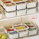 thumbnail image 2 of Rejillas Bandeja para Servir Dividida Caja de Almacenamiento Caja Separadora de Condimentos Subformato Portátil Caja de Alimentos para Frutas y Refrigerios para Mantener Frescos B, 2 of 5