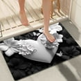 thumbnail image 5 of Kugisaki Valentine's Decoration Indoor Flower Printed Bathroom Rug Absorbent Bath Mat Soft Non Slip Bath Rug for Home Bathroom Decoration,16x24in, 5 of 6