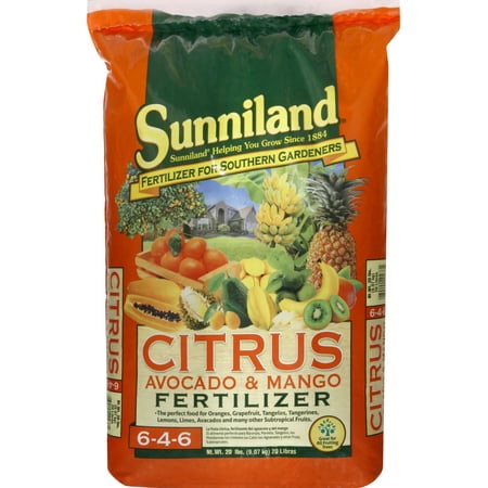Sunniland Citrus Fertilizer, 6-4-6, 20 lb. bag