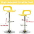 thumbnail image 6 of Swivel Bar Stool Adjustable-Height Barstools Modern Yellow Bar Chair, Set of 2, 6 of 8