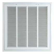 ZR 24" x 24" Filtered Return Air Grille in White with Electro & Powder Coated Finish