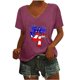 thumbnail image 1 of Camisetas de Cuello Redondo Impreso Gradiente de las Mujeres, Manga Corta Casual Top para el Uso Diario, 1 of 7