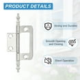 thumbnail image 3 of Uxcell Non-Mortise Door Hinges, Heavy Duty Steel Flush Cabinet Hinges with Screws Silver, 3 of 7