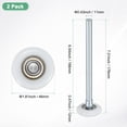 thumbnail image 3 of Uxcell Rouleaux de Porte de Garage en Nylon Lot de 2, Roues de Porte de Garage 1.8 Pouces Tige de 7 Pouces, 6200zz pour Portes de Garage/portes à Rabat, Blanc, 3 of 6