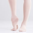 thumbnail image 4 of ibiyuan Girls Dance Tights Stretchable Ballet Leggings For Kids Soft Breathable Performance Practice Tights Ideal For Ballet Jazz Gymnastics (Beige,12-14 Years), 4 of 5