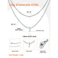thumbnail image 5 of Silvora Silver Layered Letter Initial Pendant Necklaces for Women Stackable Layer Necklace Delicate Jewelry Birthday Christmas Valentines Gifts for Her, 5 of 8